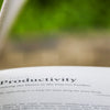 selective focus photography of Productivity printed book