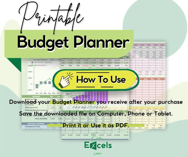 Family Budget Planner (Spreadsheet) Eva Excels