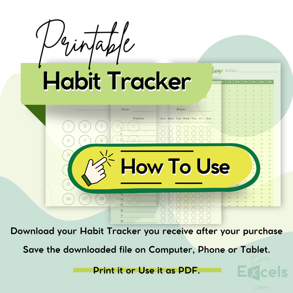 The Ultimate Printable Habit Tracker - Includes 23 Pages