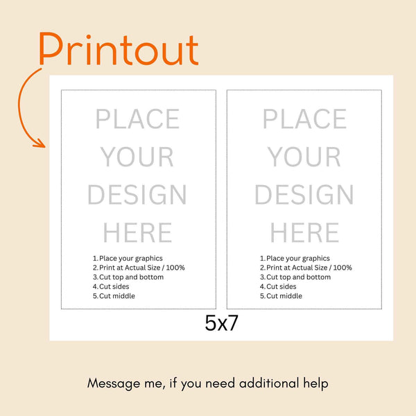 Canva Notepad Cut Lines Printable | Canva Template PDF | DIY Printable Photo , Notes Grid | Small Business Supplies | Digital Download
