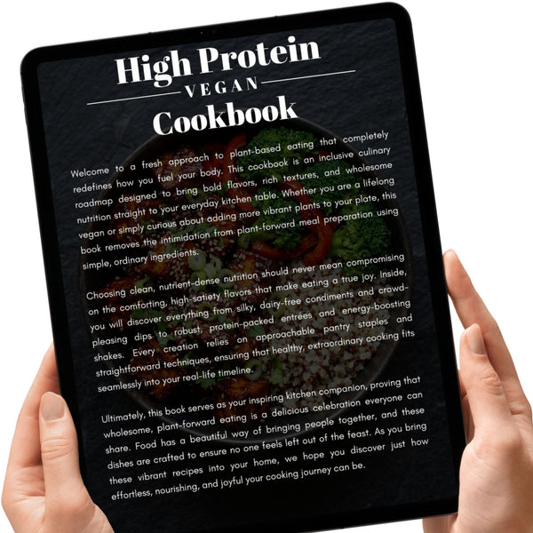 High Protein Vegan Cookbook | 30 Easy Plant-Based Recipes | Vegan Meal Plan | Instant Download | Healthy Vegan Recipes | Digital Download Eva Excels