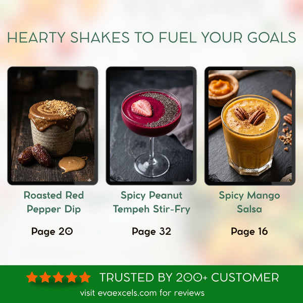 High Protein Vegan Cookbook | 30 Easy Plant-Based Recipes | Vegan Meal Plan | Instant Download | Healthy Vegan Recipes | Digital Download Eva Excels