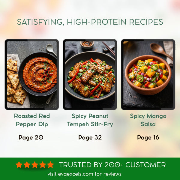 High Protein Vegan Cookbook | 30 Easy Plant-Based Recipes | Vegan Meal Plan | Instant Download | Healthy Vegan Recipes | Digital Download Eva Excels
