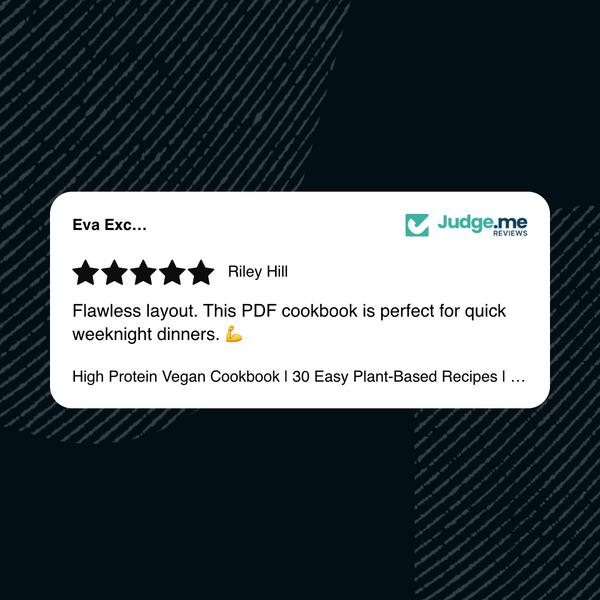 High Protein Vegan Cookbook | 30 Easy Plant-Based Recipes | Vegan Meal Plan | Instant Download | Healthy Vegan Recipes | Digital Download Eva Excels