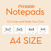 Canva Notepad Cut Lines Printable | Canva Template PDF | DIY Printable Photo , Notes Grid | Small Business Supplies | Digital Download Eva Excels