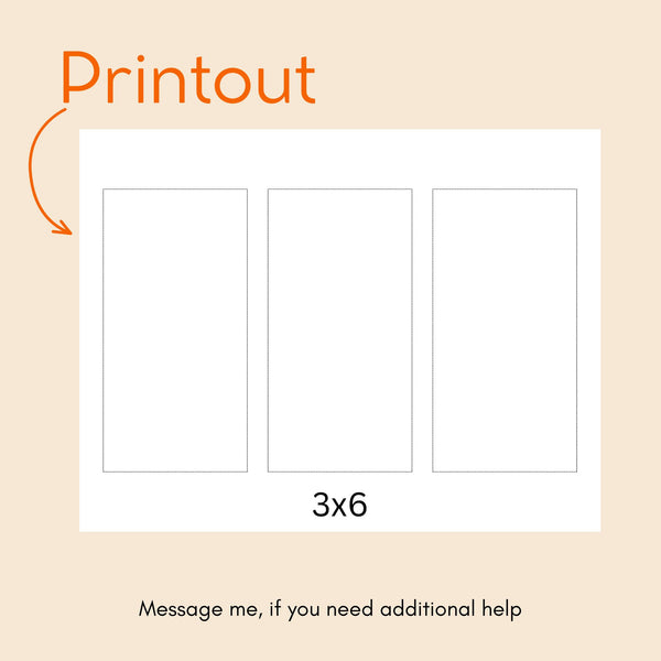 Canva Bookmark Cut Lines Template | DIY Bookmark Grid Overlay Guide | Printable Bookmark Layout Template | Bookmark Cut Lines PNG PDF Link Eva Excels