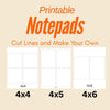 Canva Cut Lines Notepad Printable | Notepad Template PDF | DIY Printable Notepad | Small Business Supplies | Digital Download