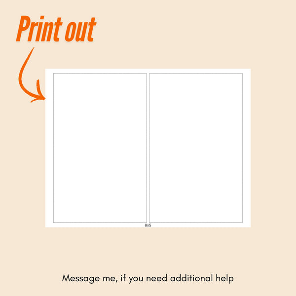 Canva Cut Lines Notepad Printable | Notepad Template PDF | DIY Printable Notepad | Small Business Supplies | Digital Download Eva Excels