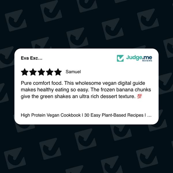 High Protein Vegan Cookbook | 30 Easy Plant-Based Recipes | Vegan Meal Plan | Instant Download | Healthy Vegan Recipes | Digital Download Eva Excels
