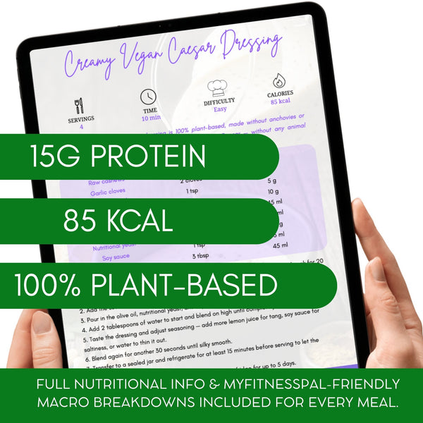 High Protein Vegan Cookbook | 30 Easy Plant-Based Recipes | Vegan Meal Plan | Instant Download | Healthy Vegan Recipes | Digital Download Eva Excels